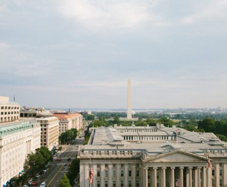 DC buildings from above by Anna Lowe of Pexels