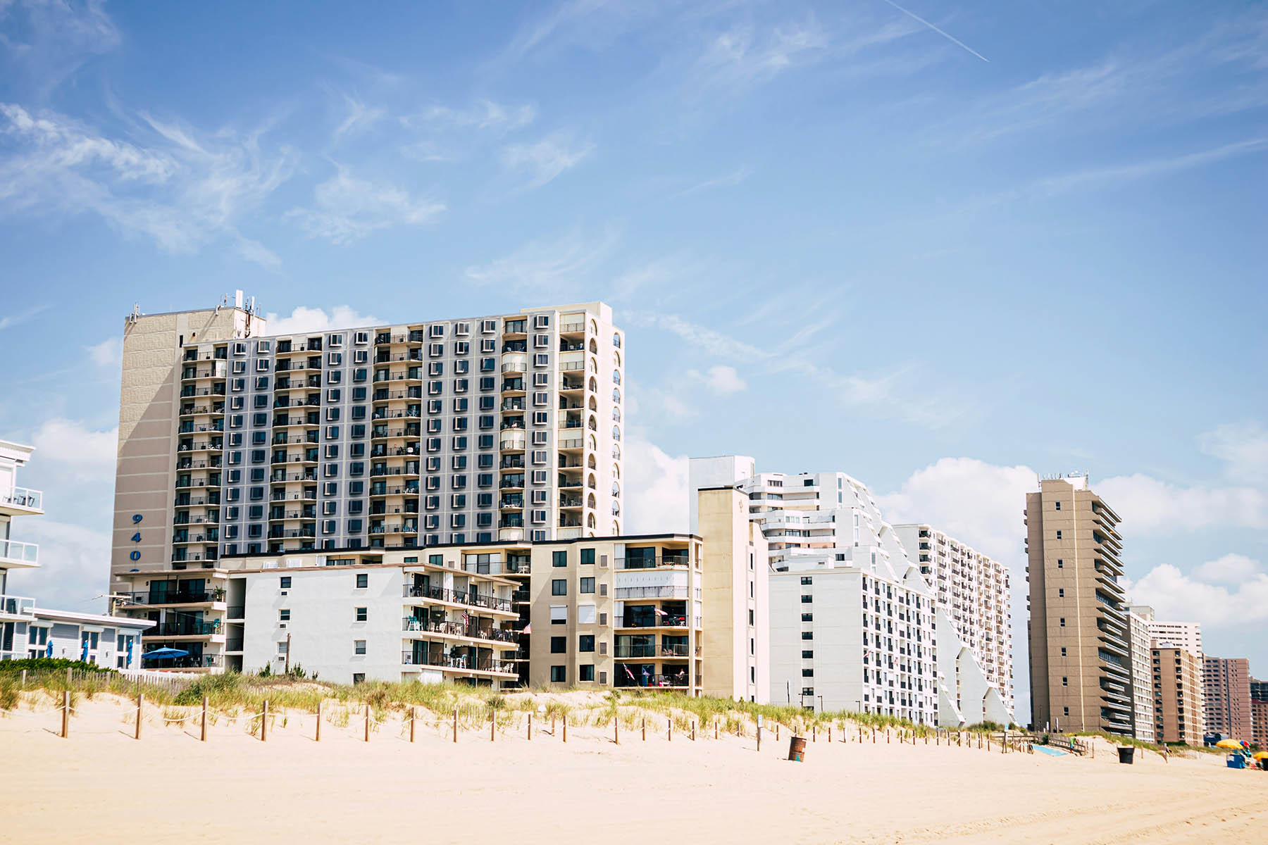 buildings on the beach in Maryland